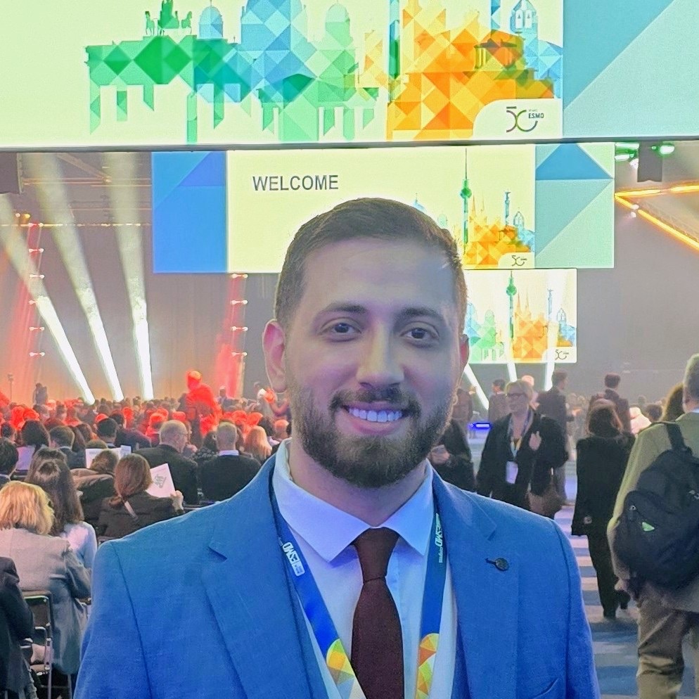 Dr. Mohamad Minhem at the ESMO cancer congress 2025 in Berlin
